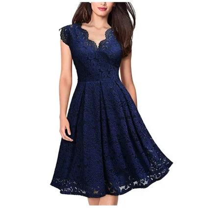 Navy Blue Cocktail Dress